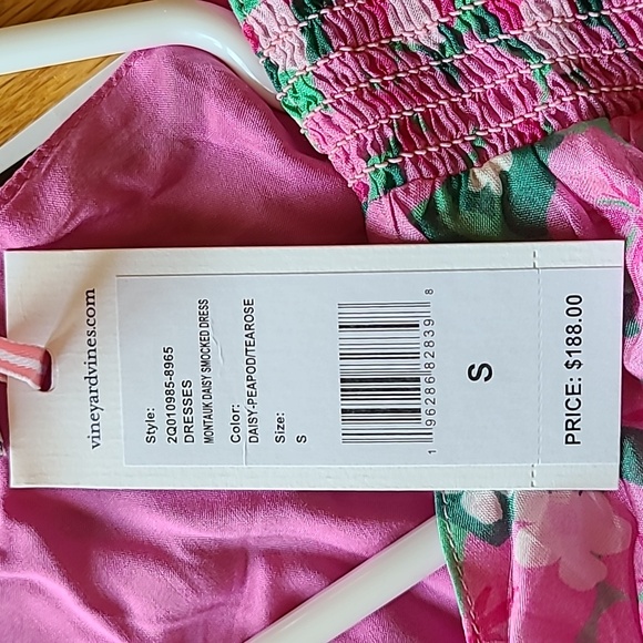 Vineyard Vines Montauk Daisy Pink Smocked Dress - Picture 7 of 10